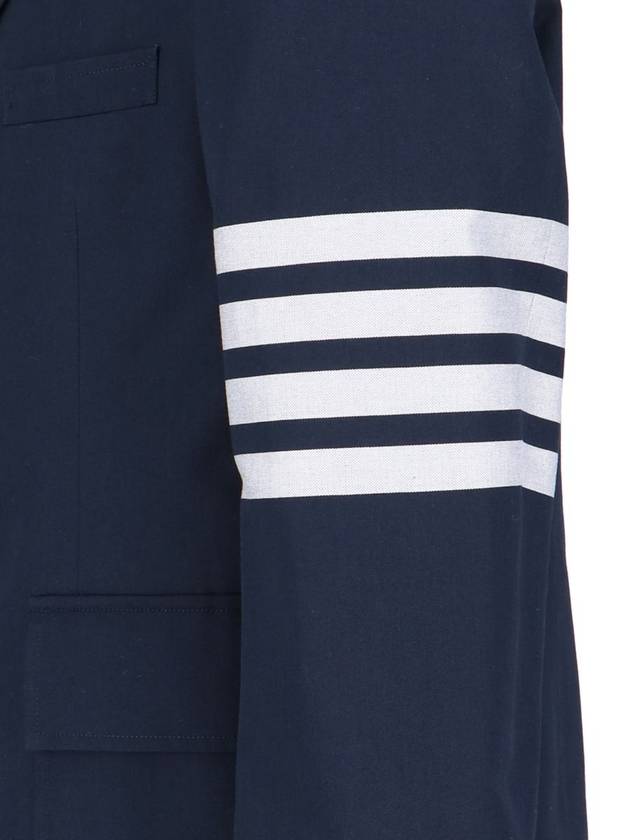 Cotton Suit 4 Bar Sports Double Coat Navy - THOM BROWNE - BALAAN 4