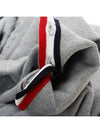 Center Back Stripe Cotton Zip Up Hoodie Light Grey - THOM BROWNE - BALAAN 7