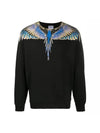 Men's Wings Regular Sweatshirt Black - MARCELO BURLON - BALAAN 1