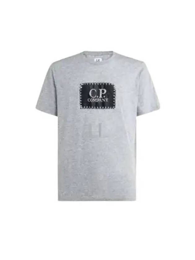 30/1 Jersey Label Style Logo Short Sleeve T-Shirt Grey - CP COMPANY - BALAAN 2