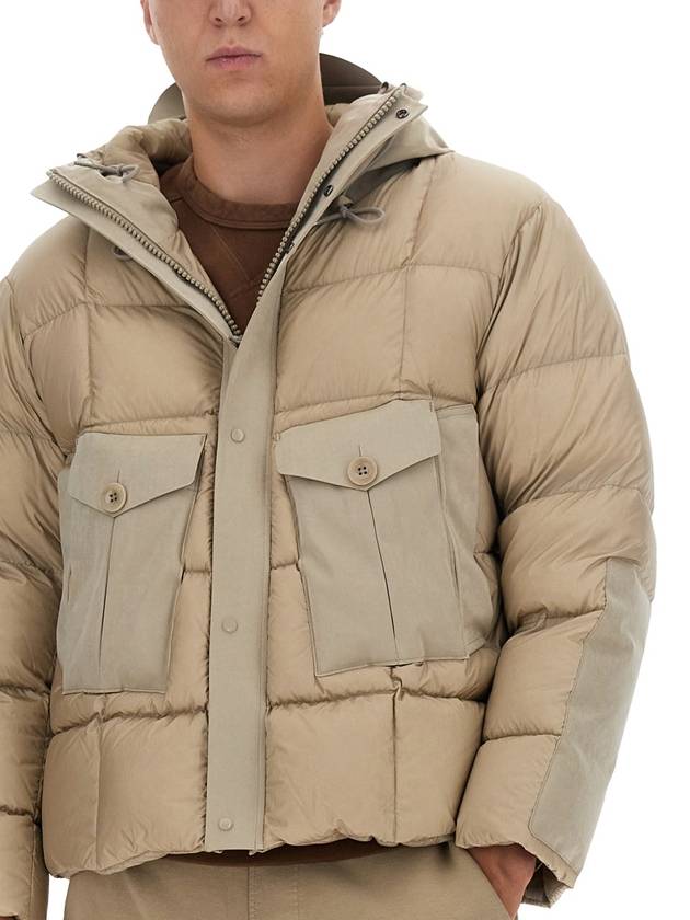 Tempest Combo Down Jacket Beige - TEN C - BALAAN 5