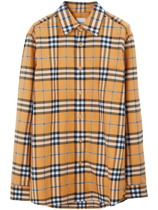 Men's Vintage Check Long Sleeve Shirt Dusty Orange - BURBERRY - BALAAN 1