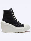 Chuck 70 De Luxe Wedge High Top Sneaker Black - CONVERSE - BALAAN 2