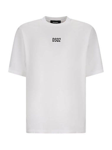 LOGO-PRINT COTTON T-SHIRT - DSQUARED2 - BALAAN 1