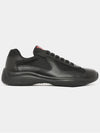 America's Cup Leather Low Top Sneakers Black - PRADA - BALAAN 3