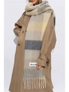 Check Mohair Muffler Vanilla Beige Lavender - ACNE STUDIOS - BALAAN 3