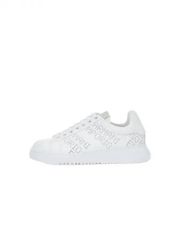 Men s Micro Punching Logo Sneakers White 270732 - EMPORIO ARMANI - BALAAN 1