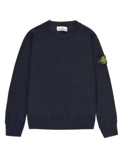 Kids Patch Virgin Wool Sweatshirt Navy - STONE ISLAND - BALAAN 2