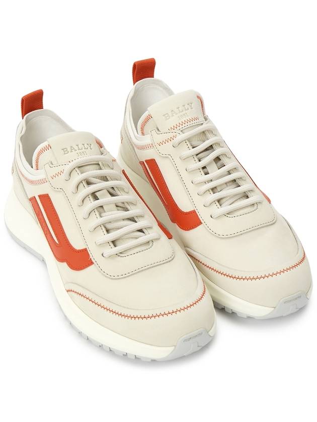 Darys Low-Top Sneakers Orange White - BALLY - BALAAN 4