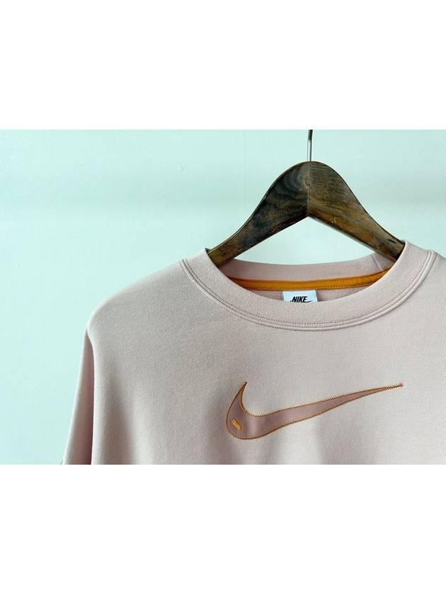 Sportswear Swoosh Fleece Crop Sweatshirt Pink - NIKE - BALAAN 4