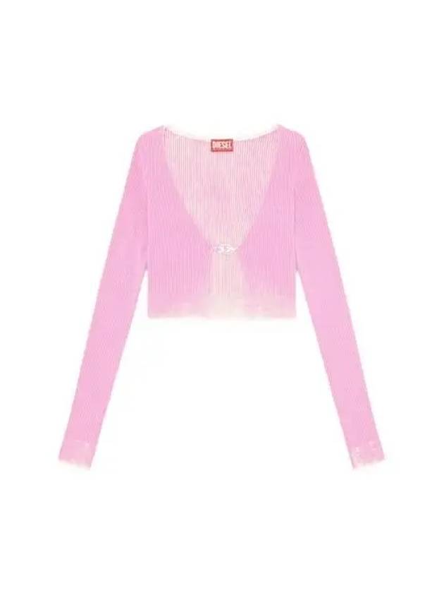 M Latina Cropped Knit Cardigan Pink - DIESEL - BALAAN 2