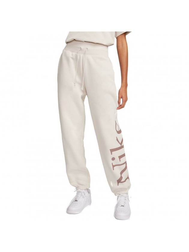 Women's Sportswear Phoenix Fleece Tarck Pants White - NIKE - BALAAN 2