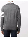 Men's Sustainable Classic Diagonal Wool Cardigan Dark Grey - THOM BROWNE - BALAAN 3