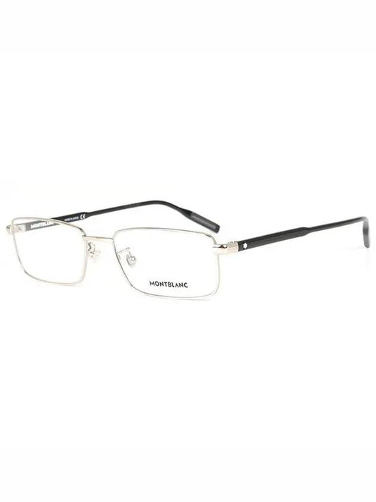 Eyewear Rectangle Metal Eyeglasses Silver - MONTBLANC - BALAAN 2