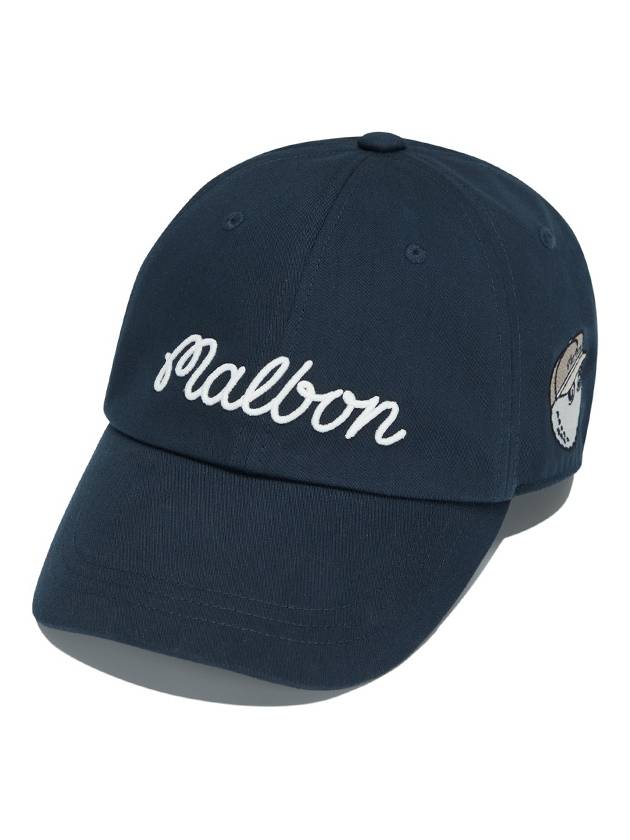 Malbon Letter Ball Cap NAVY - MALBON GOLF - BALAAN 1