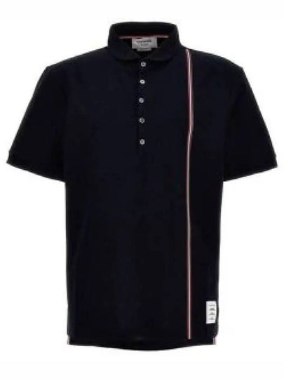 RWB Stripe Polo Shirt Navy - THOM BROWNE - BALAAN 2