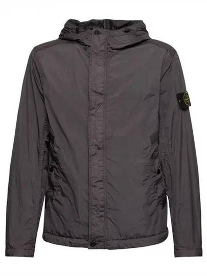 4100092 Crinkle Reps R-NY Wind Resistant Anti Drop Hooded Jacket Grey - STONE ISLAND - BALAAN 2