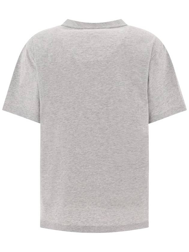 Cotton Logo Print Short Sleeve T-Shirt Gray - ALEXANDER WANG - BALAAN 3