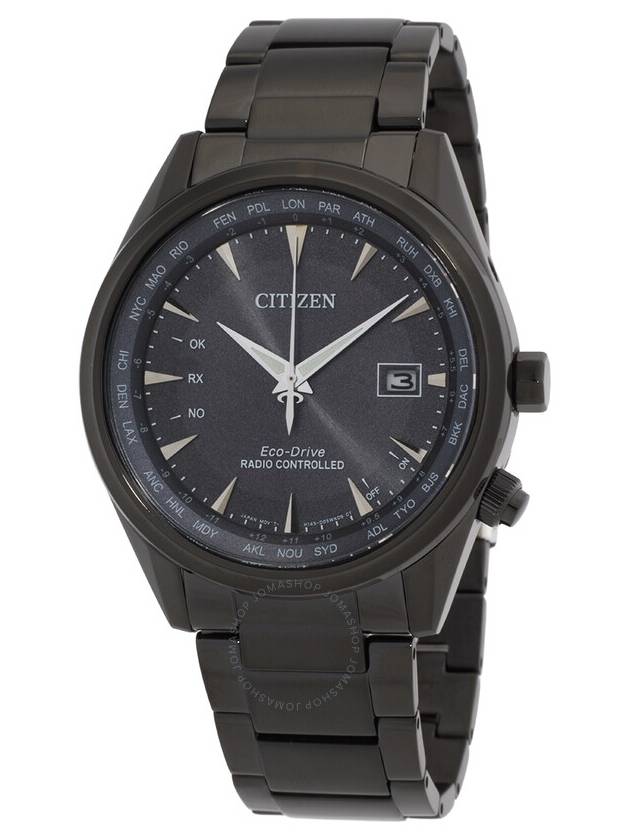 Citizen Perpetual World Time GMT Eco-Drive Black Dial Men's Watch CB0275-83E - CITIZEN - BALAAN 1