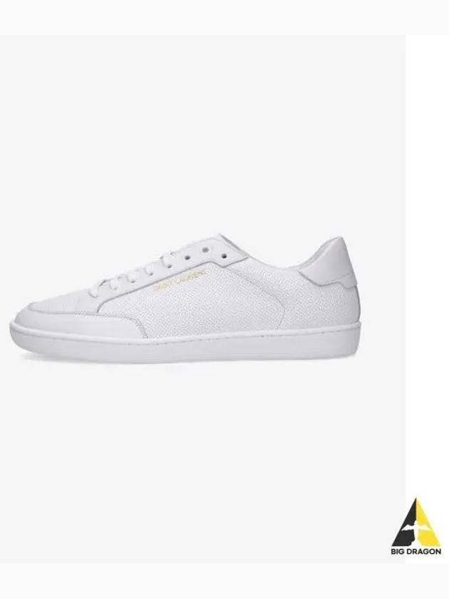 Court Classic Perforated Leather Low Top Sneakers White - SAINT LAURENT - BALAAN 2