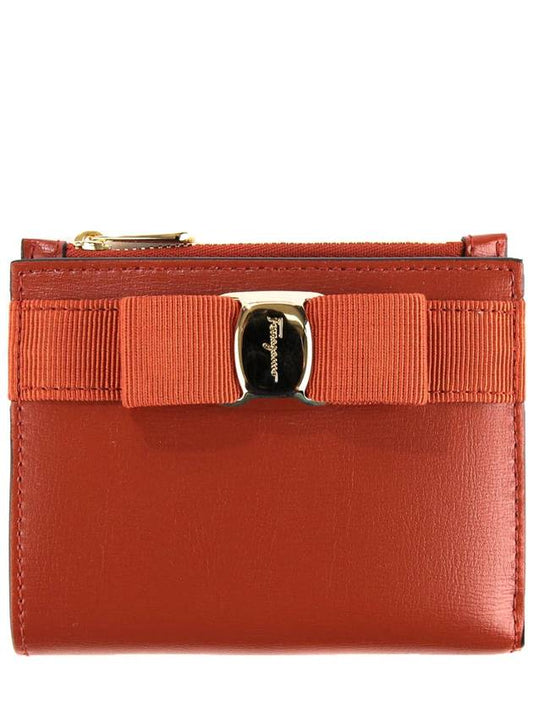 Vara Bow Half Wallet Red - SALVATORE FERRAGAMO - BALAAN 2