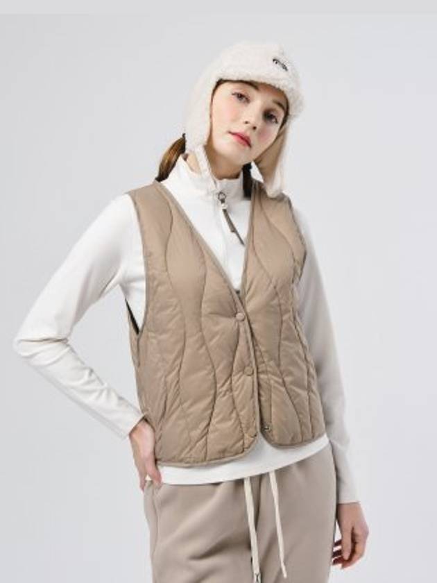 Women s Goose Down Lightweight Beige Vest DO62322VT99 1 - DOYOUKNOWMC GOLF WEAR - BALAAN 2