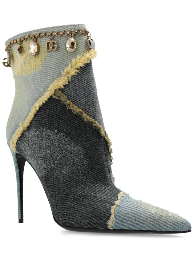 Dolce & Gabbana Denim Ankle Boots With Heels, Women's, Blue - DOLCE&GABBANA - BALAAN 4