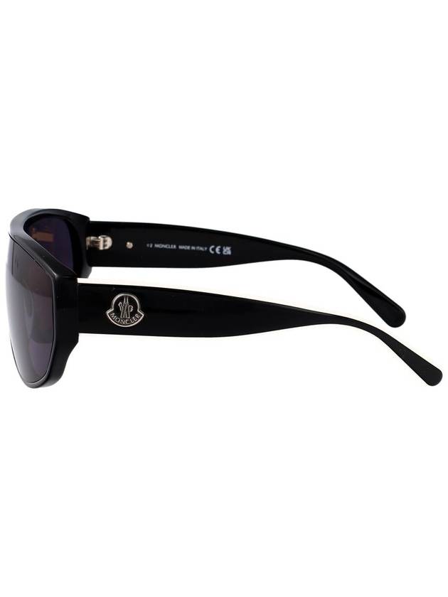 Eyewear Tron Engraved Logo Pilot Frame Sunglasses Black - MONCLER - BALAAN 4