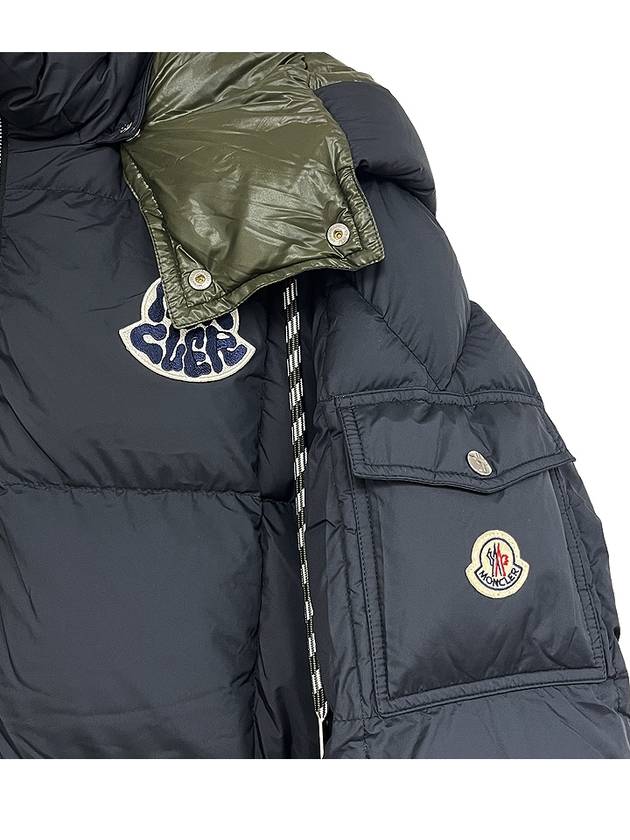 1A00238 54A81 999 MARIVELES Logo Patch Hooded Down Jumper Black Men's Jacket TSH - MONCLER - BALAAN 5