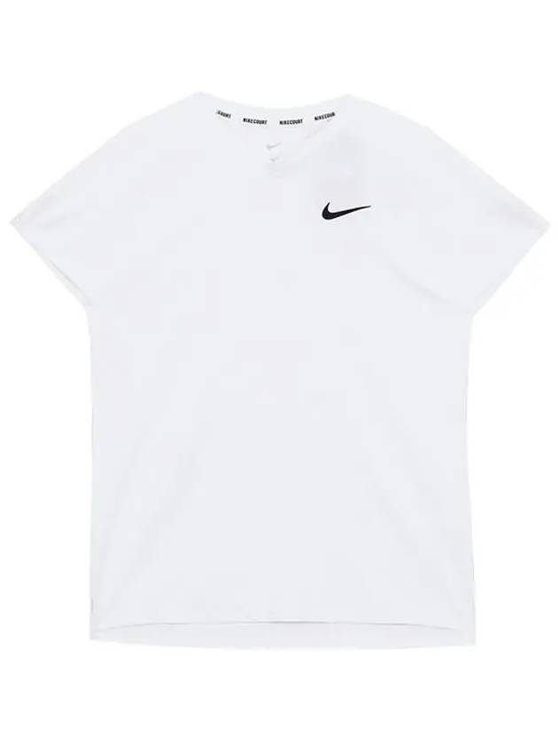 Court Slam Dri Fit Tennis Short Sleeve T-Shirt White - NIKE - BALAAN 3