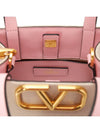 V Logo Signature Leather Tote Bag Pink - VALENTINO - BALAAN 10