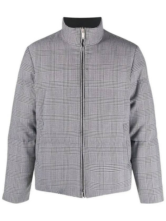 4 Bar Check Reversible Padded Jacket Black White - THOM BROWNE - BALAAN 2