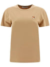 Fox Head Patch Short Sleeve T-Shirt Beige - MAISON KITSUNE - BALAAN 3