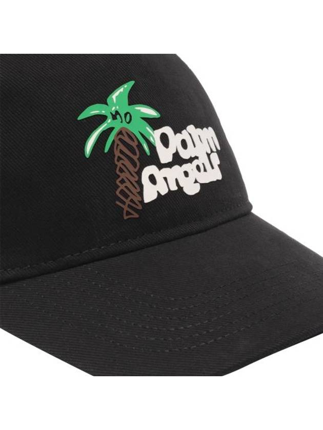 Sketchy Ball Cap Black - PALM ANGELS - BALAAN 3