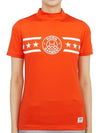 Women's Strike Mock Neck Short Sleeve T-Shirt Orange - HORN GARMENT - BALAAN 1