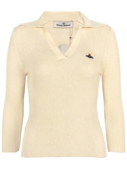 ORB Polo Cashmere Knit Top Ivory - VIVIENNE WESTWOOD - BALAAN 2