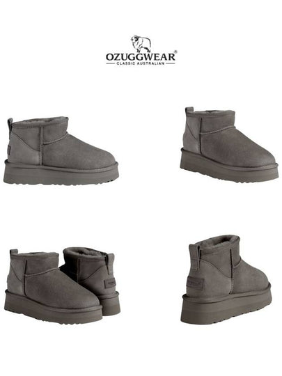 Classic Platform Ultra Mini Winter Boots Grey - OZWEAR UGG - BALAAN 2