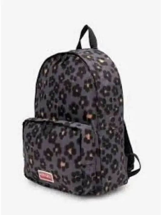 Hana Leopard Logo Zipper Nylon Backpack Misty Grey - KENZO - BALAAN 2