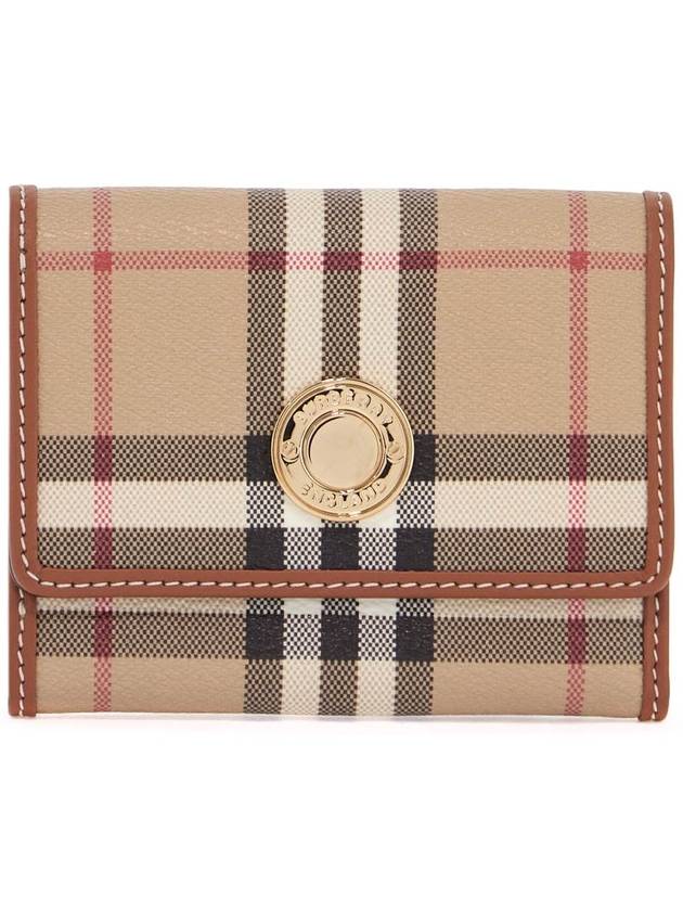 Check Half Wallet Beige - BURBERRY - BALAAN 2