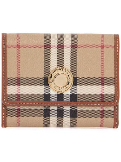 Check Half Wallet Beige - BURBERRY - BALAAN 2