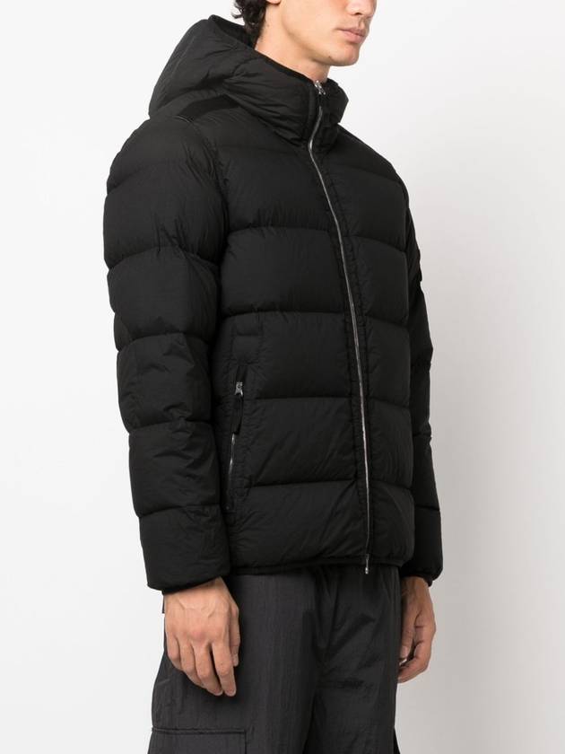 Seamless Logo Nylon Hooded Padded Jacket Black - STONE ISLAND - BALAAN 5