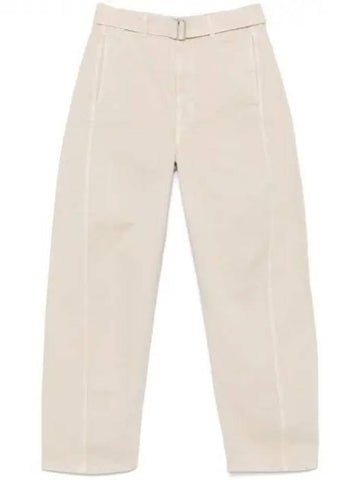 TWISTED COTTON DENIM PANTS - LEMAIRE - BALAAN 1