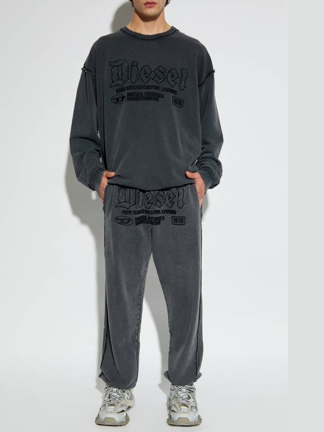 P Marky Embroidered Logo Track Pants Black - DIESEL - BALAAN 3