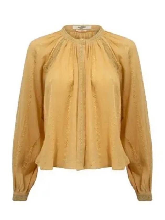 Lace insert gathered Janelle blouse CH0818 22P037E 10HY - ISABEL MARANT - BALAAN 1