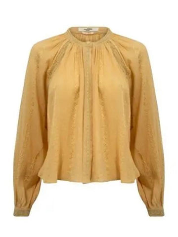 Lace insert gathered Janelle blouse CH0818 22P037E 10HY - ISABEL MARANT - BALAAN 1