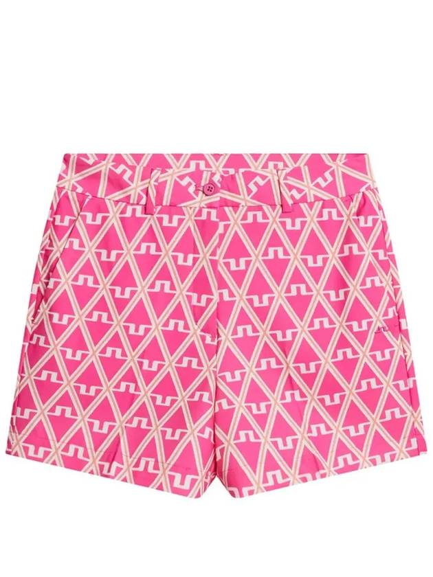 Women's Gwen Printed Shorts Purple - J.LINDEBERG - BALAAN 2