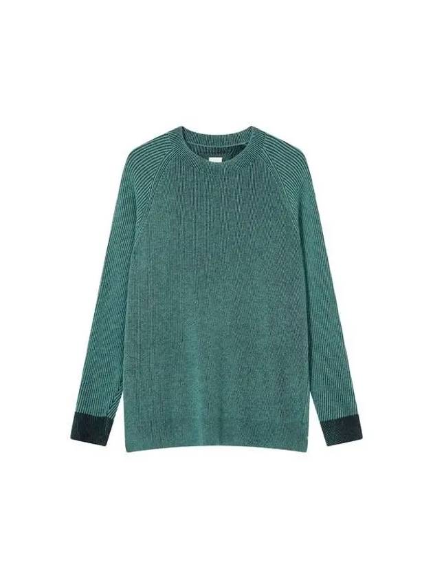 Rib texture cotton wool raglan knit green - PAUL SMITH - BALAAN 1