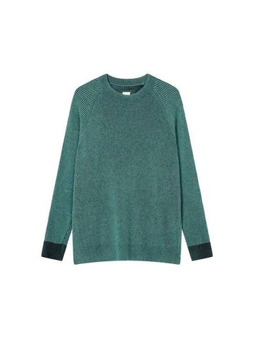 Rib texture cotton wool raglan knit green - PAUL SMITH - BALAAN 1