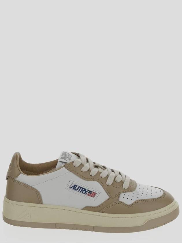 Medalist Bicolor Leather Low Top Sneakers White Beige - AUTRY - BALAAN 2