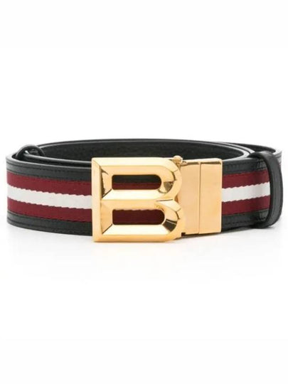 B Bold Buckle Two-Tone Belt - BALLY - BALAAN 2